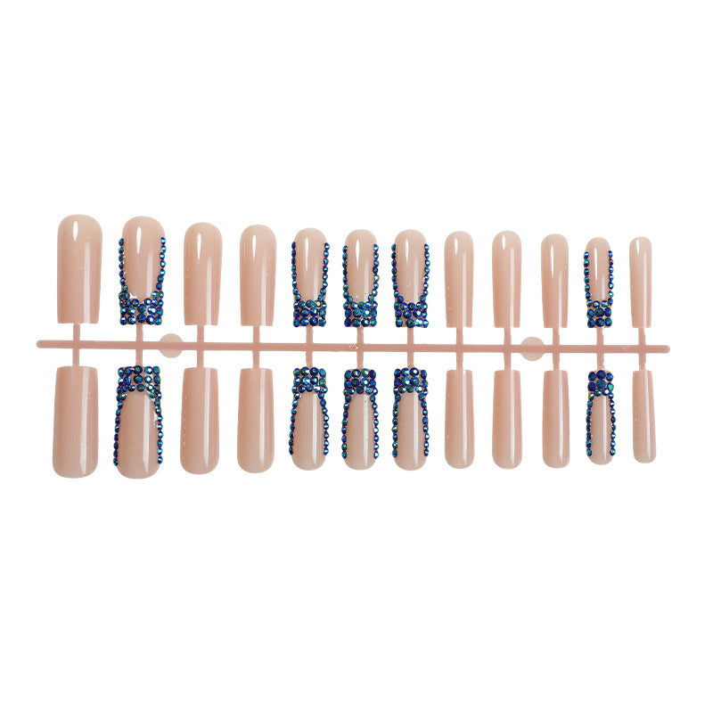 Designer Press-On Nagelset mit Strass-Akzenten Brehn