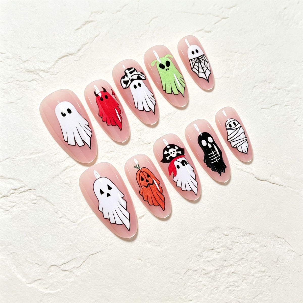 Halloween-Themen Press-On Nagelkunst-Kit Brehn