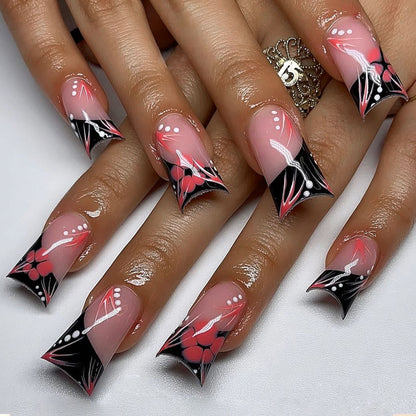Künstlerische French Tip Nail Art Brehn