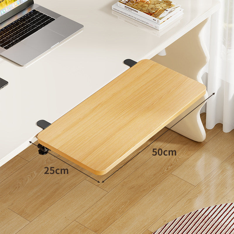 Unter-Desk Bambus Ausziehbare Arbeitsfläche Clamp-Montierte Tastatur- & Mausplattform