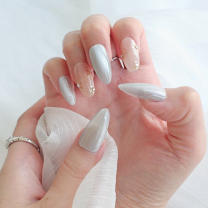 Dekorativer Glamour Press-On Nagelset