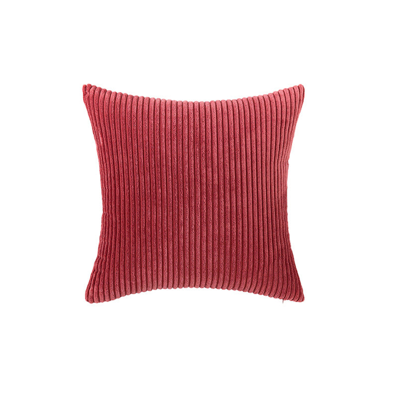 Corduroy Rippierter Quadratischer Akzentkissenbezug mit tiefem Kanaltextur und verdecktem Reißverschluss