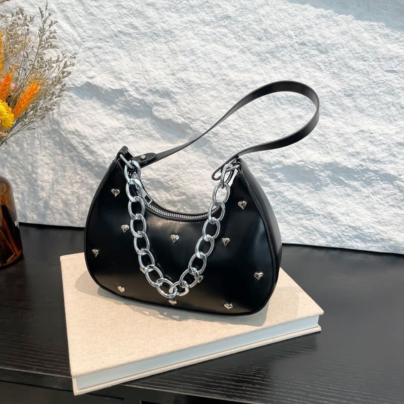 Chic Herz-Verzierte Schultertasche Brehn