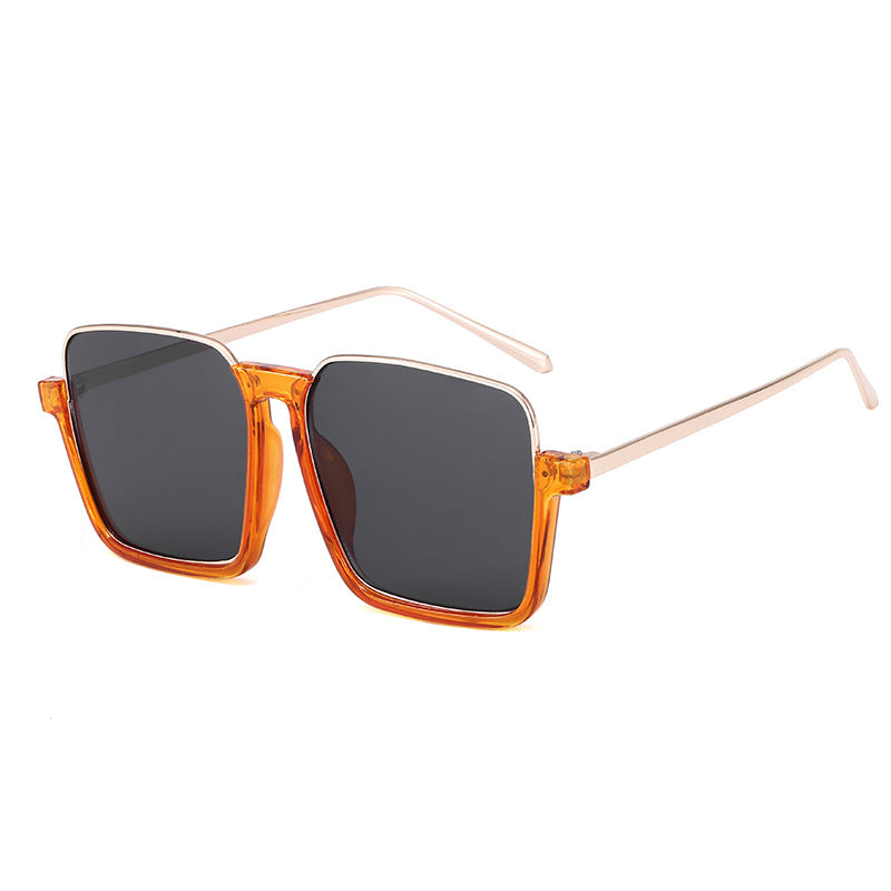 Damen quadratische Sonnenbrille mit transparentem Rahmen und polarisierenden Gläsern Brehn