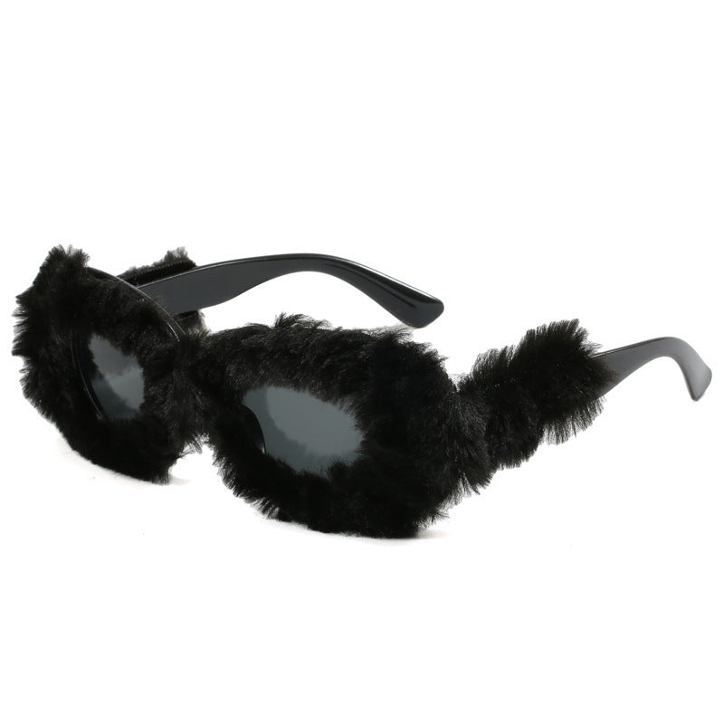 Damen modische Sonnenbrille im trendigen Fleece-Design Brehn