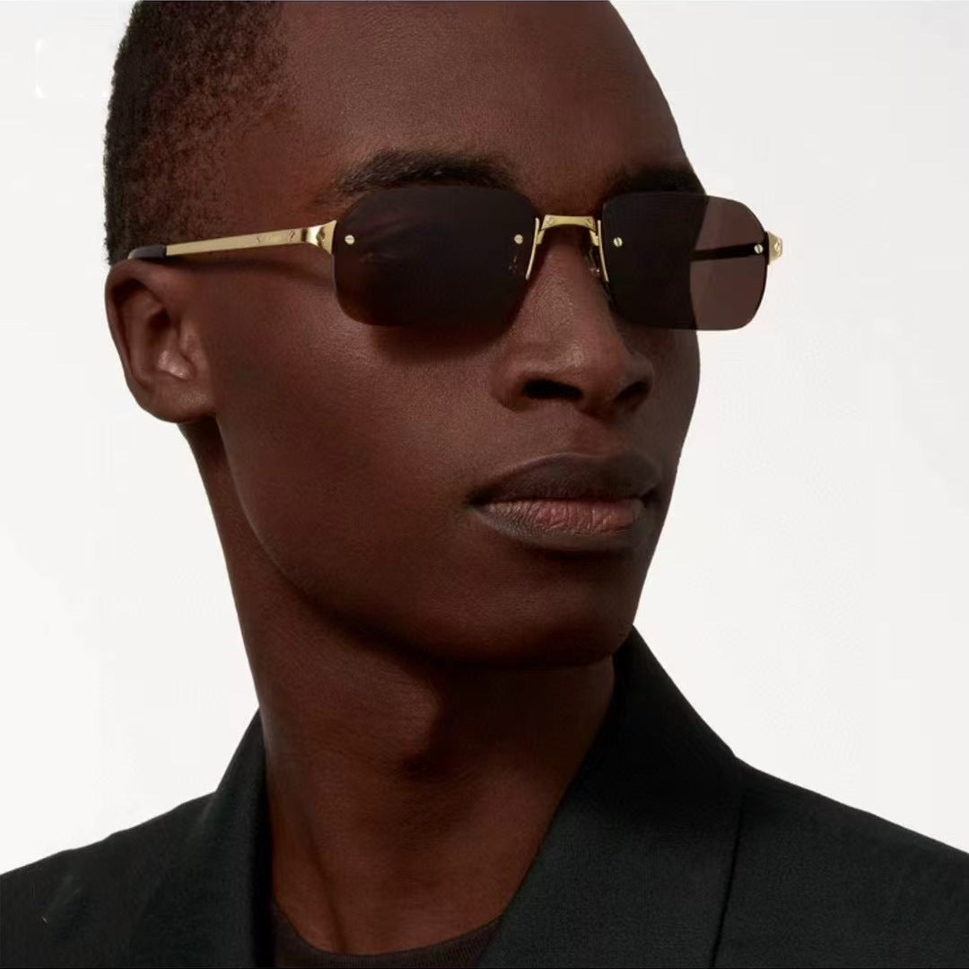 Damen elegante modische Sonnenbrille mit hochwertigem Metallrahmen Brehn