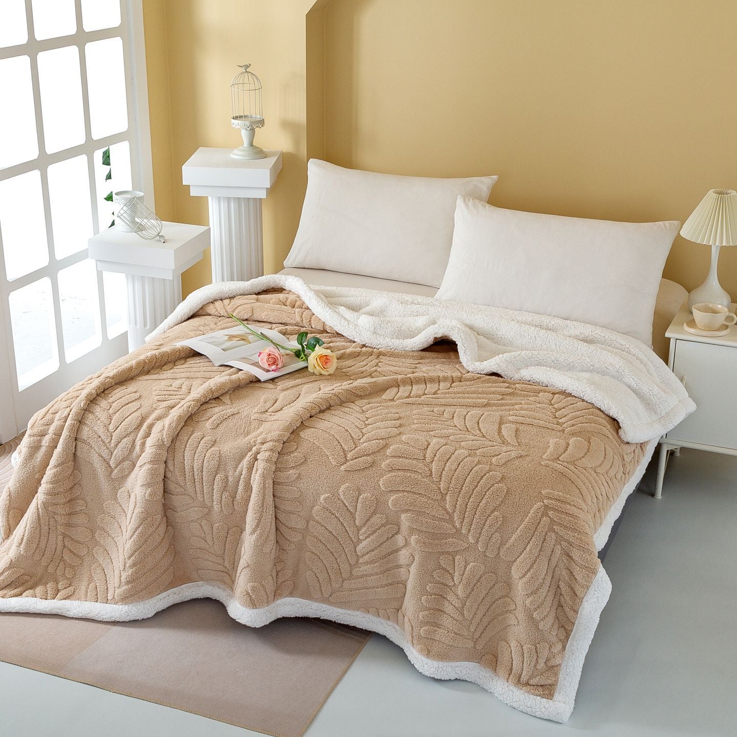 Gemütliche Fleece-Wurfdecke Brehn