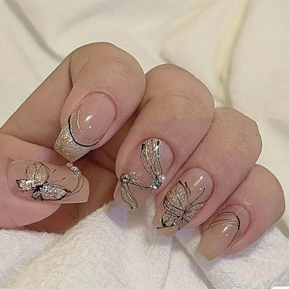 Künstlerisches Schmetterling-Nagelkunst-Set