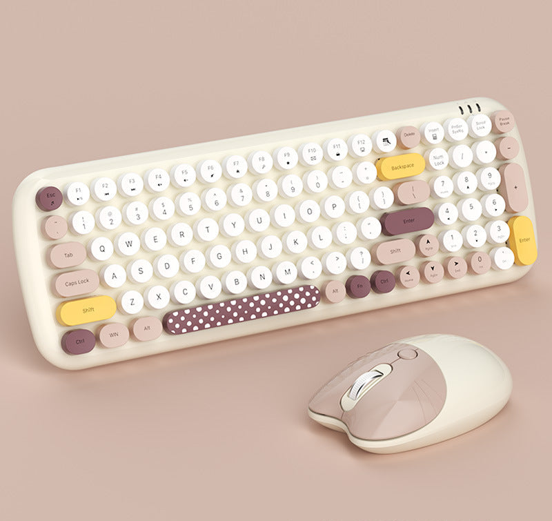 Retro-inspiriertes kabelloses Tastatur- und Mausset Brehn
