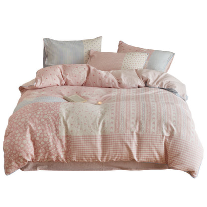 Patchwork-Baumwoll-Bettwäschegarnitur im Vintage-Patchwork-Design