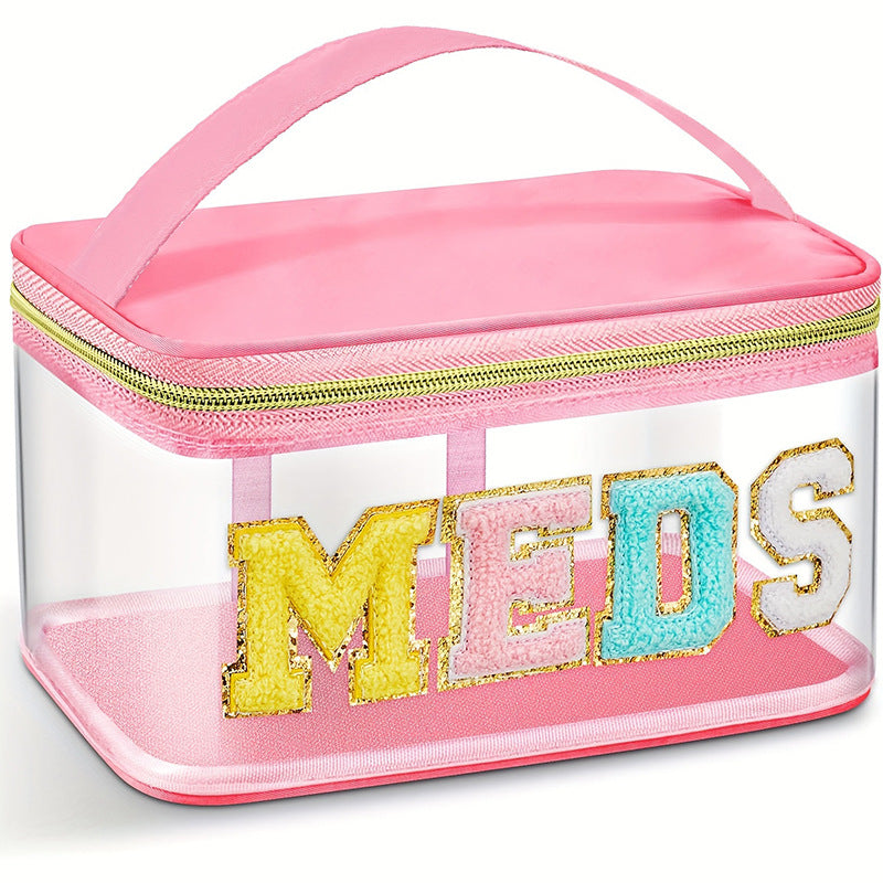 Durchsichtige Kosmetik-Organizer-Tasche mit Glitzer-Details Brehn