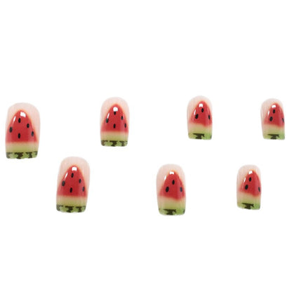 Wassermelonen-inspirierten Nagelkunst Brehn
