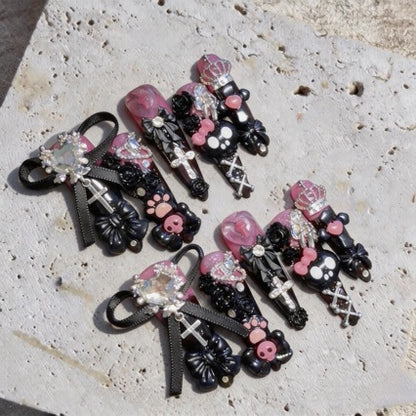 Gothic-Themen 3D dekorative Nagelkunst Set