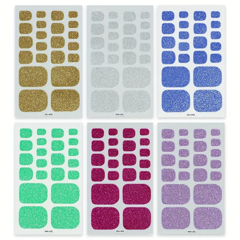 Glitzernde Fußnagel-Wraps  1790954465