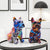 Kreative Bulldoggenfigur aus handbemaltem Kunstharz Brehn