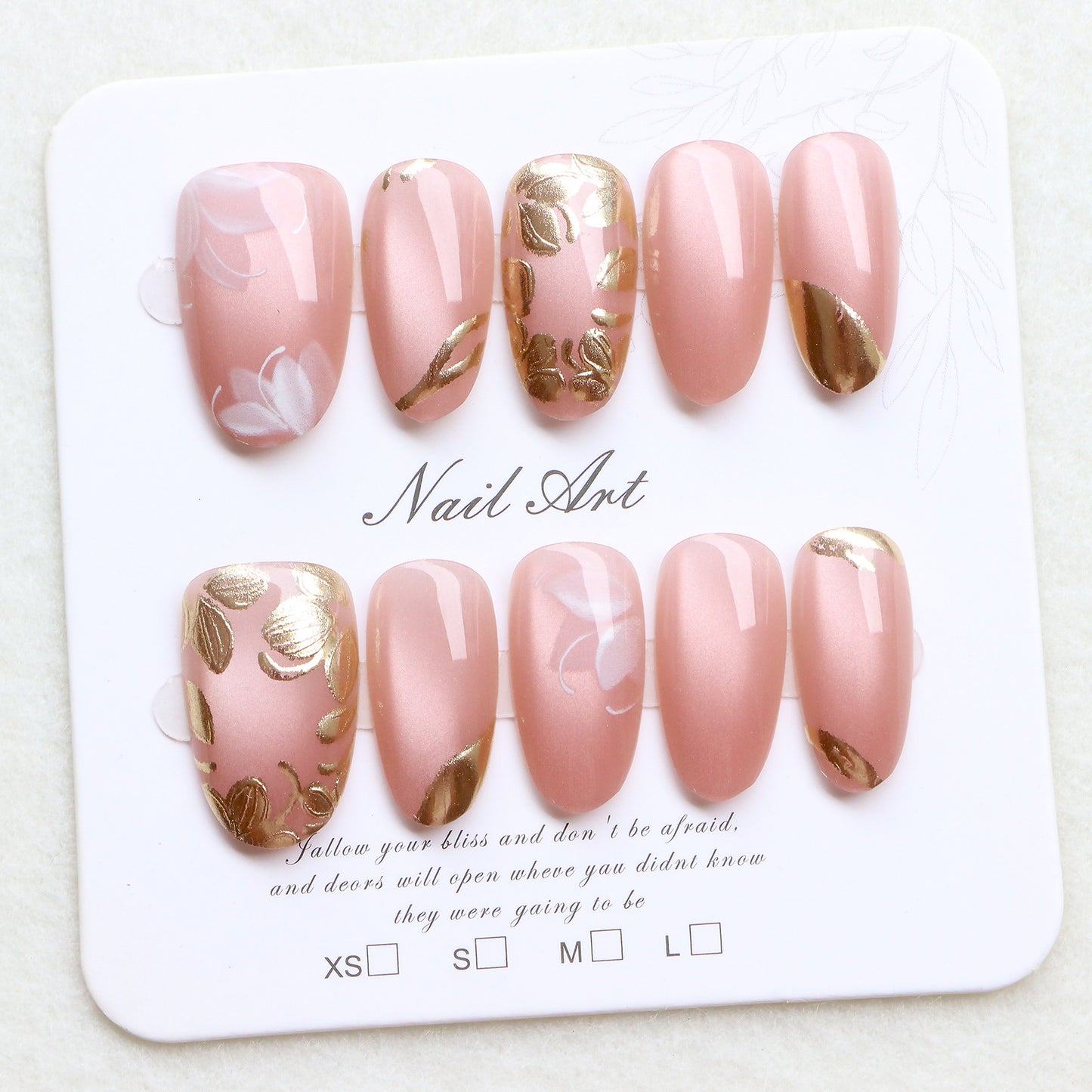 Luxury Floral Press-On Nagelkunst Set Brehn