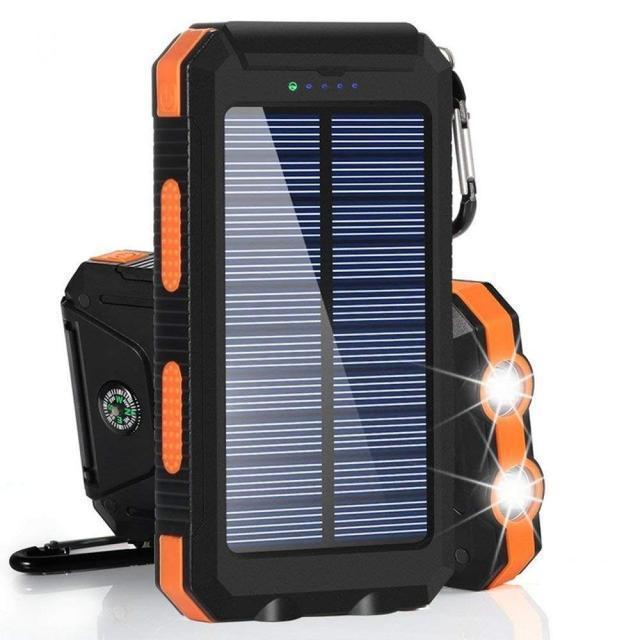 Solarbetriebene Powerbank mit robustem Gehäuse und multifunktionalem Design Brehn