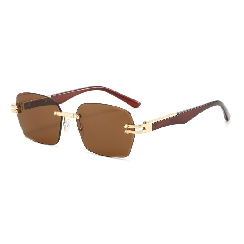 Herren elegante quadratische Sonnenbrille mit Holzarmen Brehn
