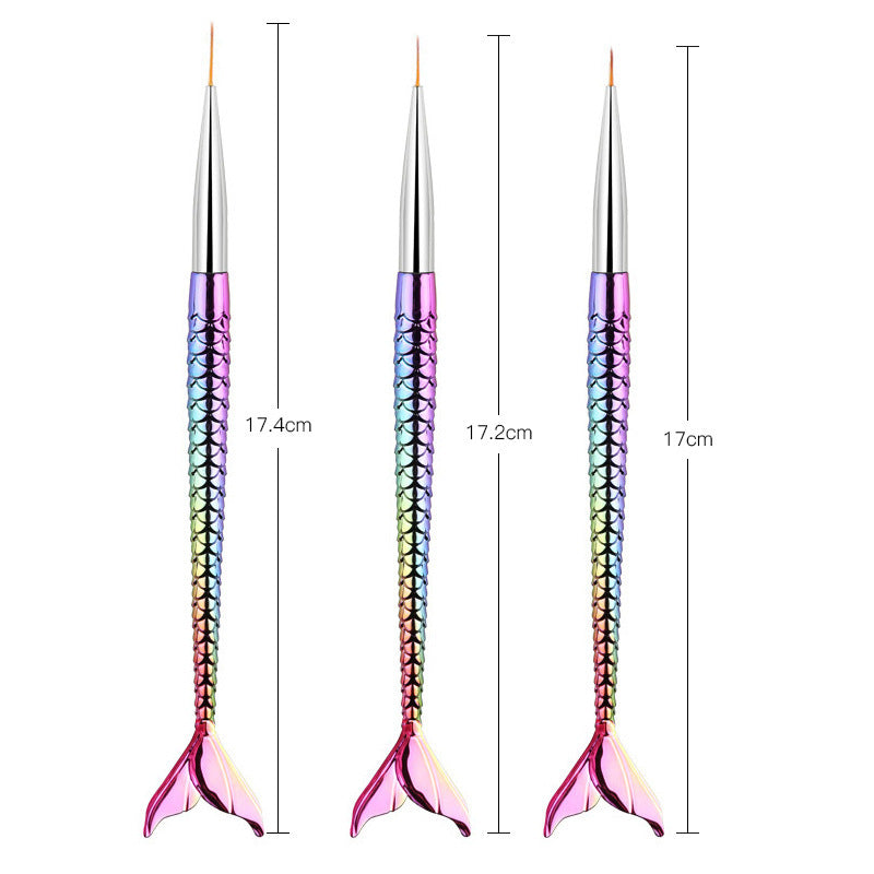 Mermaid Tail Nail Art Pinsel Brehn