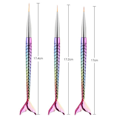 Mermaid Tail Nail Art Pinsel Brehn
