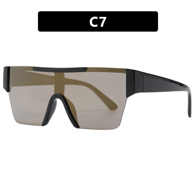 Damen futuristische Sportsonnenbrille mit UV-Schutz und breiter Gläserfläche Brehn