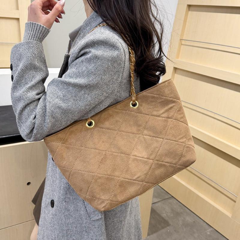 WoQuilted Suede Einkaufstasche Brehn