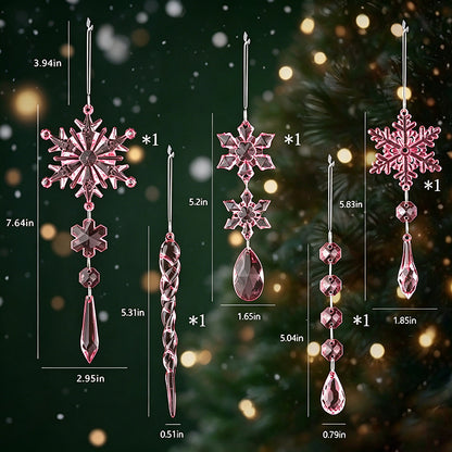 Kristall Schneeflocken Ornament Set