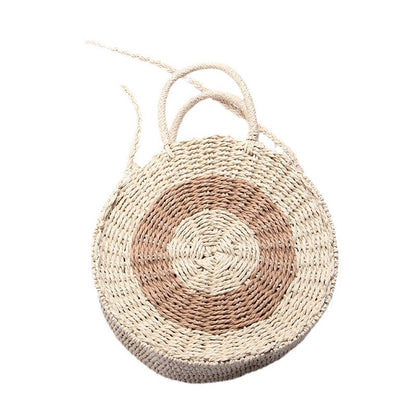 Handgefertigte Runde Basttasche Brehn
