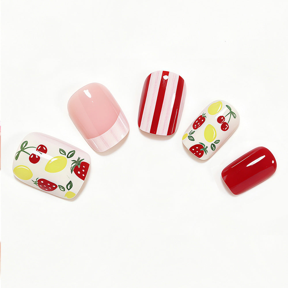 Kreative Frucht Themen Press-On Nagelkunst Brehn