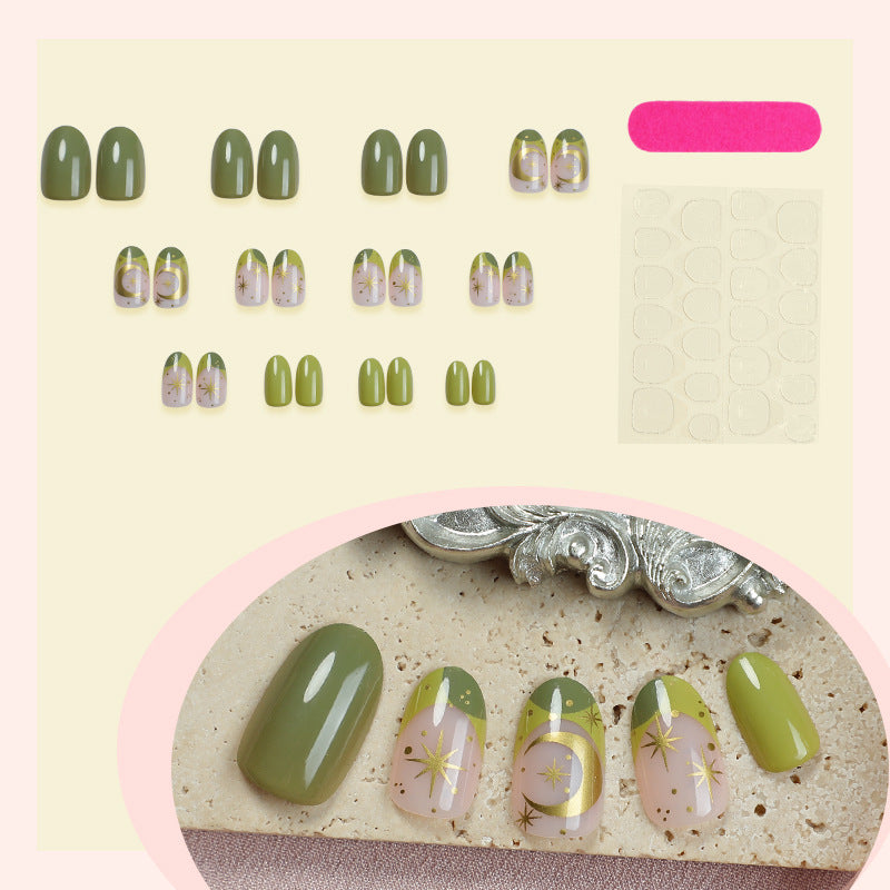 Dekoratives Press-On Nagelkunst-Set mit botanischen Inspirationen Brehn