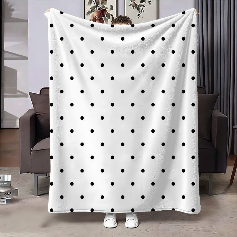 Gemütliche Pünktchen Fleece Wurfdecke