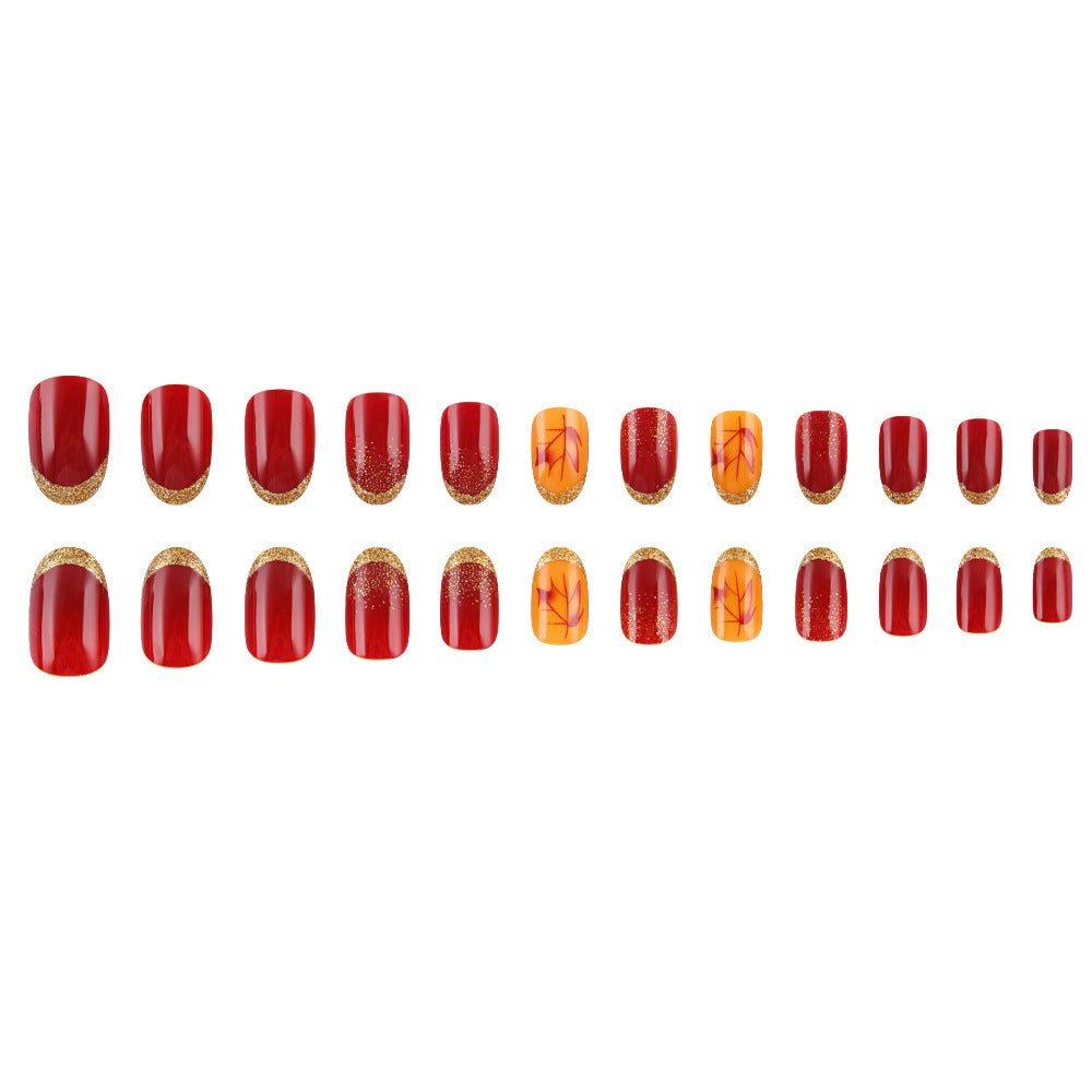 Elegante herbstliche Gel-Nagelkunst Brehn