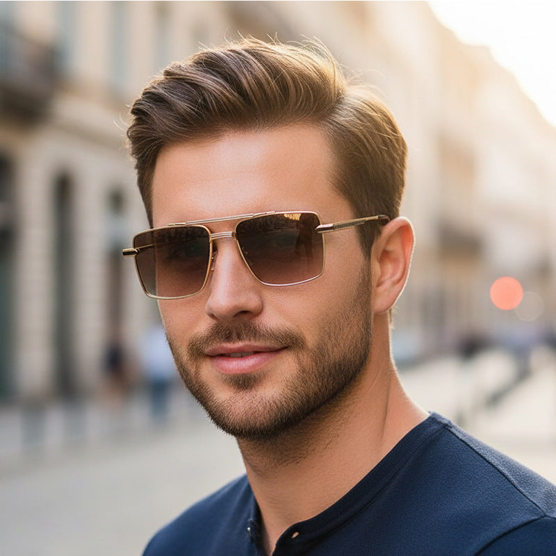 Damen futuristische quadratische Sonnenbrille Brehn