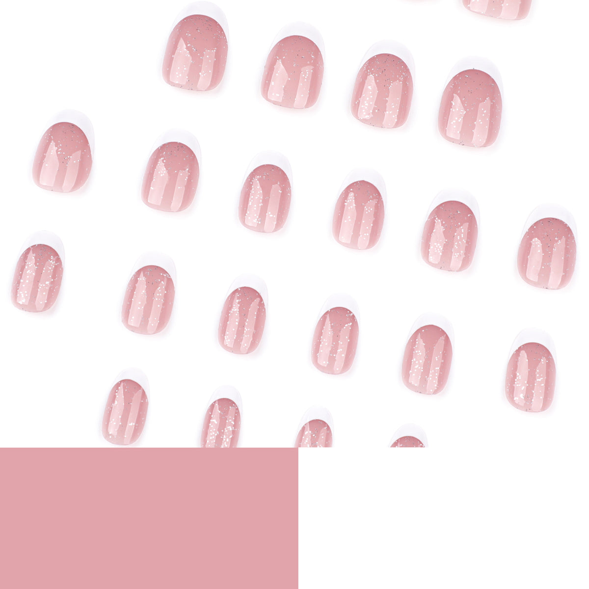 Kunstvolle Nagelkunst mit Glitzer in sanften Tönen und eleganten Spitzen Brehn