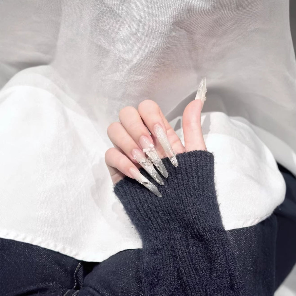 Elegante dekorative Acryl-Nagelverlängerungen