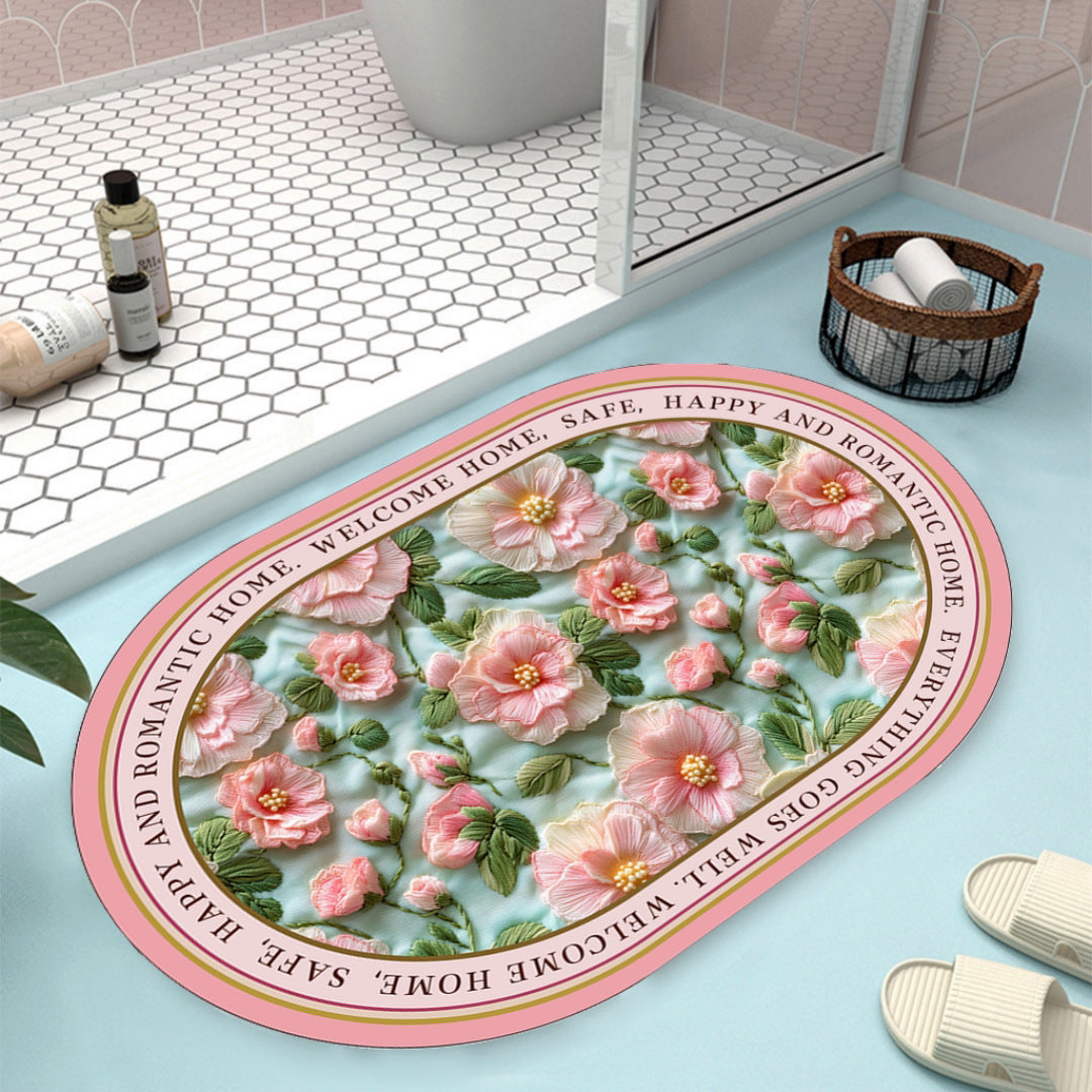 Florales Design Badteppich Brehn