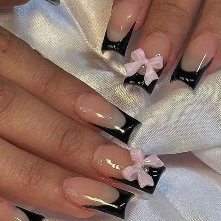 Künstliche Nagelspitzen mit Schleifen-Design Brehn