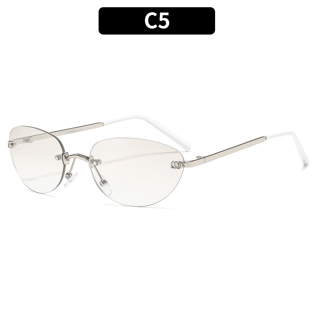 Elegante geometrische Katzenaugen-Sonnenbrille