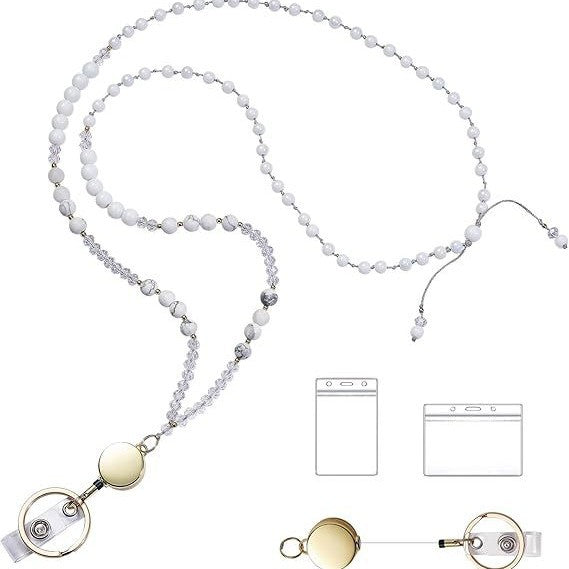 Perlenbrille Lanyard mit Rückzugclip Brehn