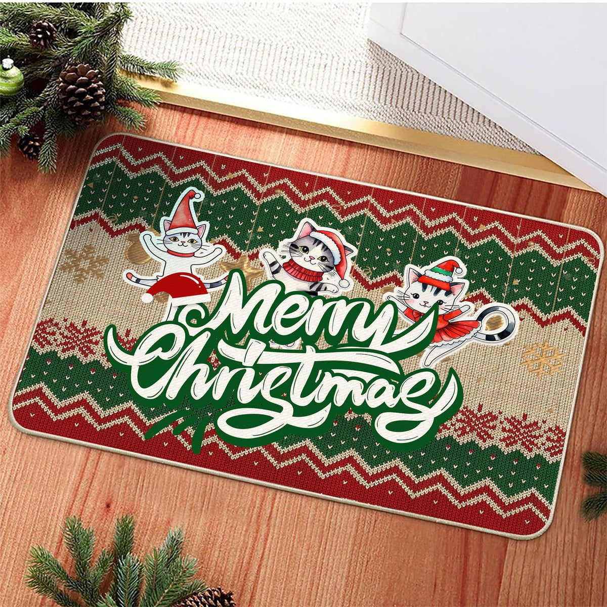 Weihnachten-Themen Katze Design Willkommen Matte Brehn