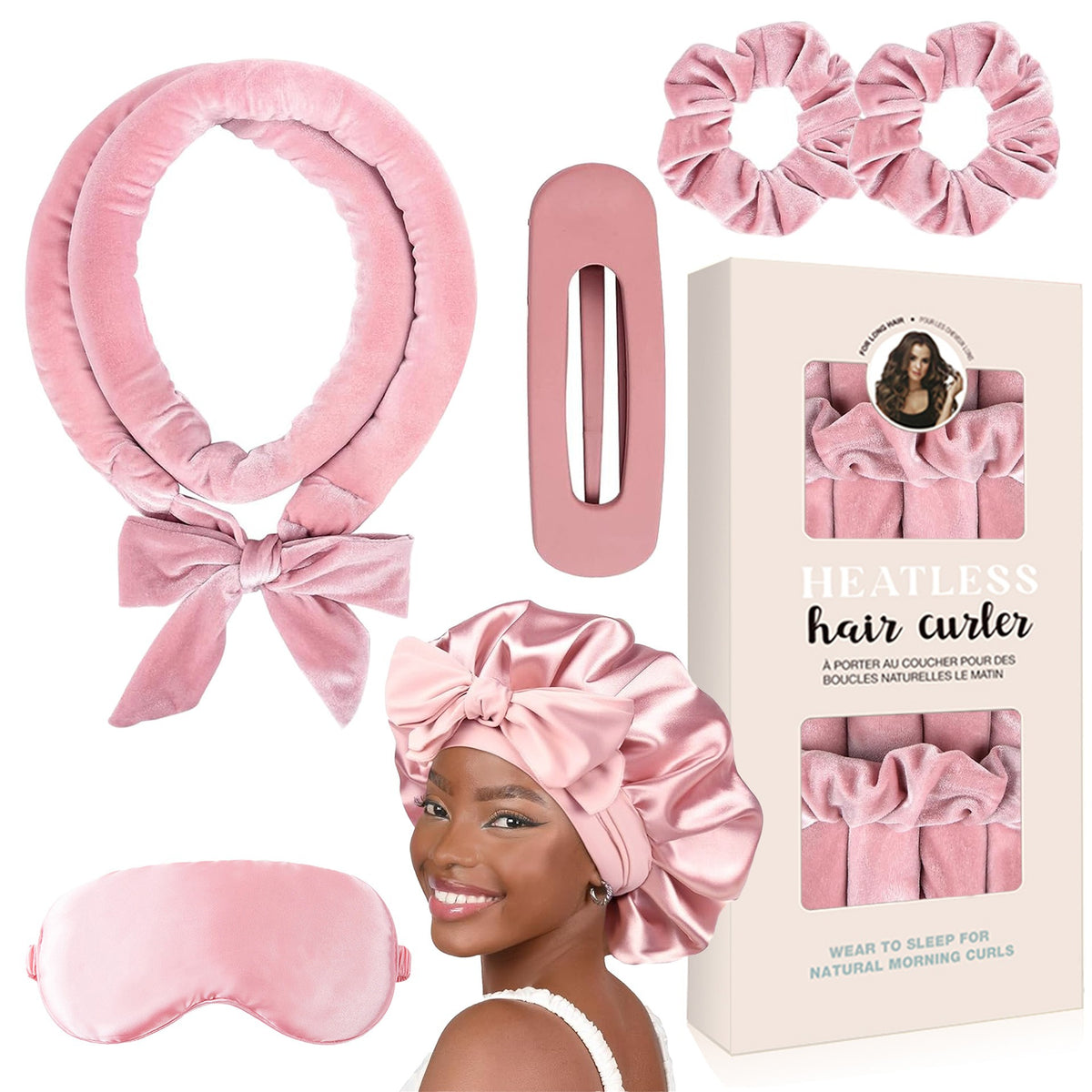 Hitzefreies Satin-Haarlocken-Set