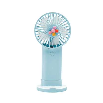 Damen Tragbarer Handventilator mit verspieltem Blumen-Design Brehn