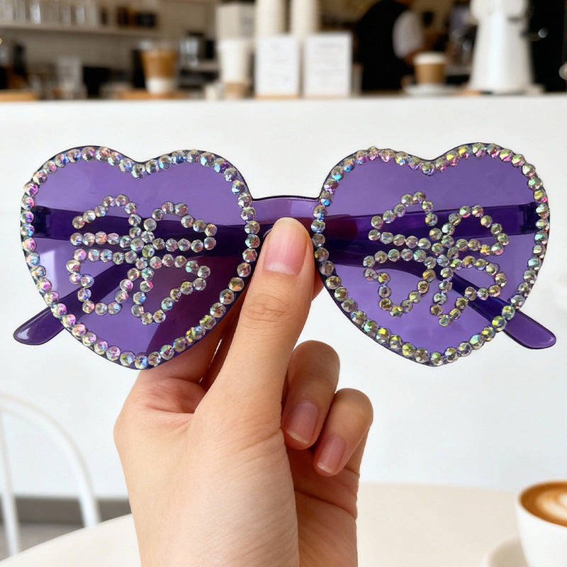 Glamouröse herzförmige Strass-Sonnenbrille Brehn