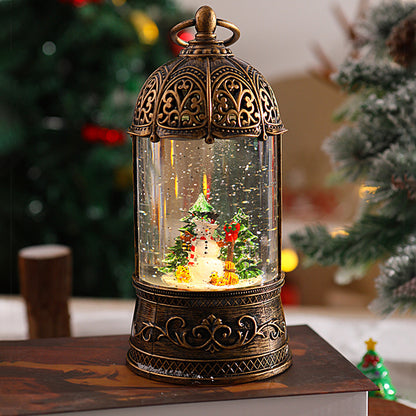 Elegante Weihnachtslaterne mit Schneekugel Brehn