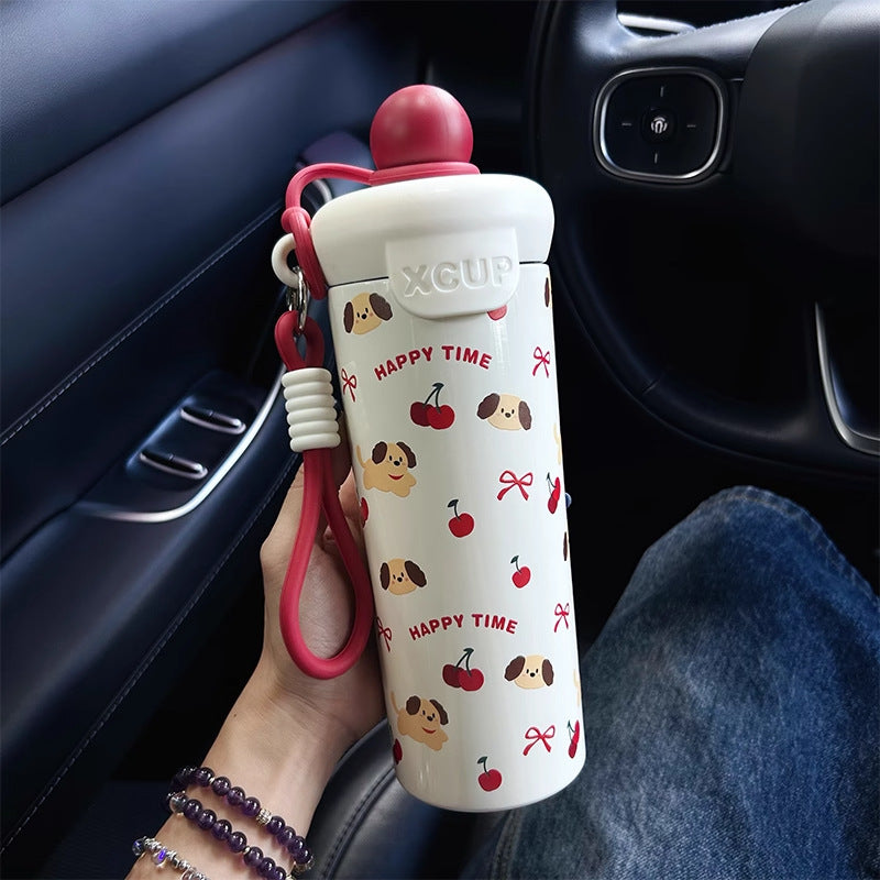 Damen Wasserflasche mit kreativem Design und praktischen Tragegriff Brehn
