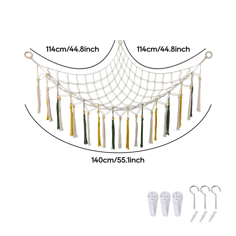 Macramé Wandhängende Aufbewahrungshängematte