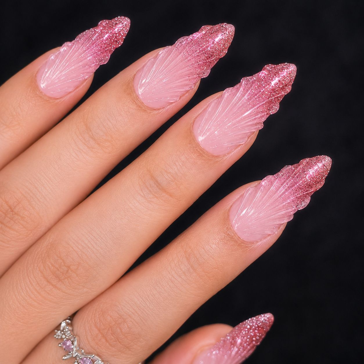 Premium Kunstnägel mit Glitzer Brehn