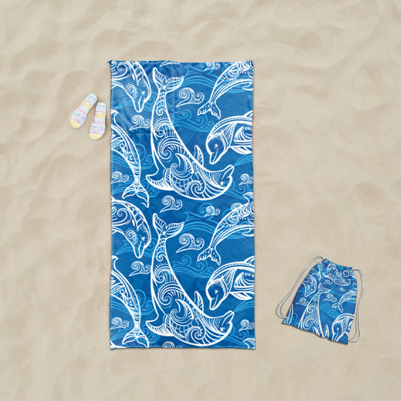 praktisches Strandtuch mit integriertem Tragetaschen-Design Brehn