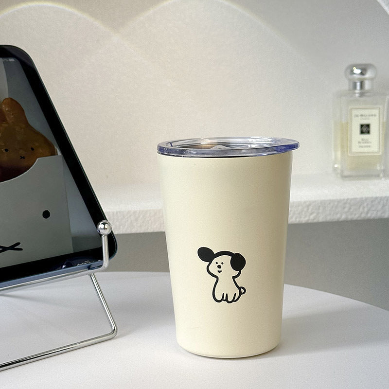 Damen Isolier-Trinkbecher mit charmantem Hunde-Design Brehn