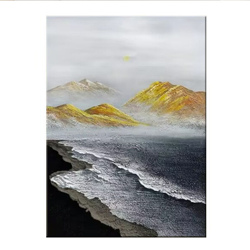 Texturierte Küstenlandschaft Leinwandkunst